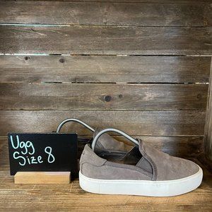 Womens Ugg Australia Jass Gray Taupe Suede Slip On Casual Sneakers Shoes Size 8M